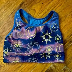 Moon and Stars VIctoria Sport printed bra